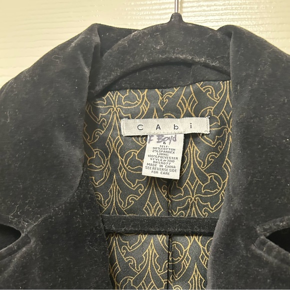 CAbi Black Velvet Embroidered Coat - Picture 4 of 10